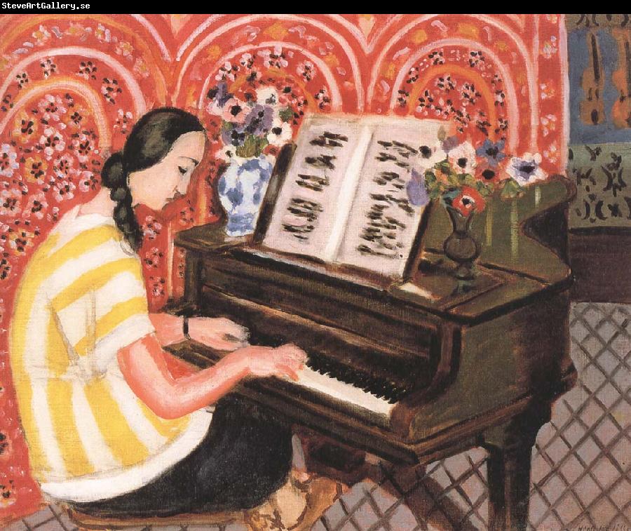 Henri Matisse woman at tbe piano